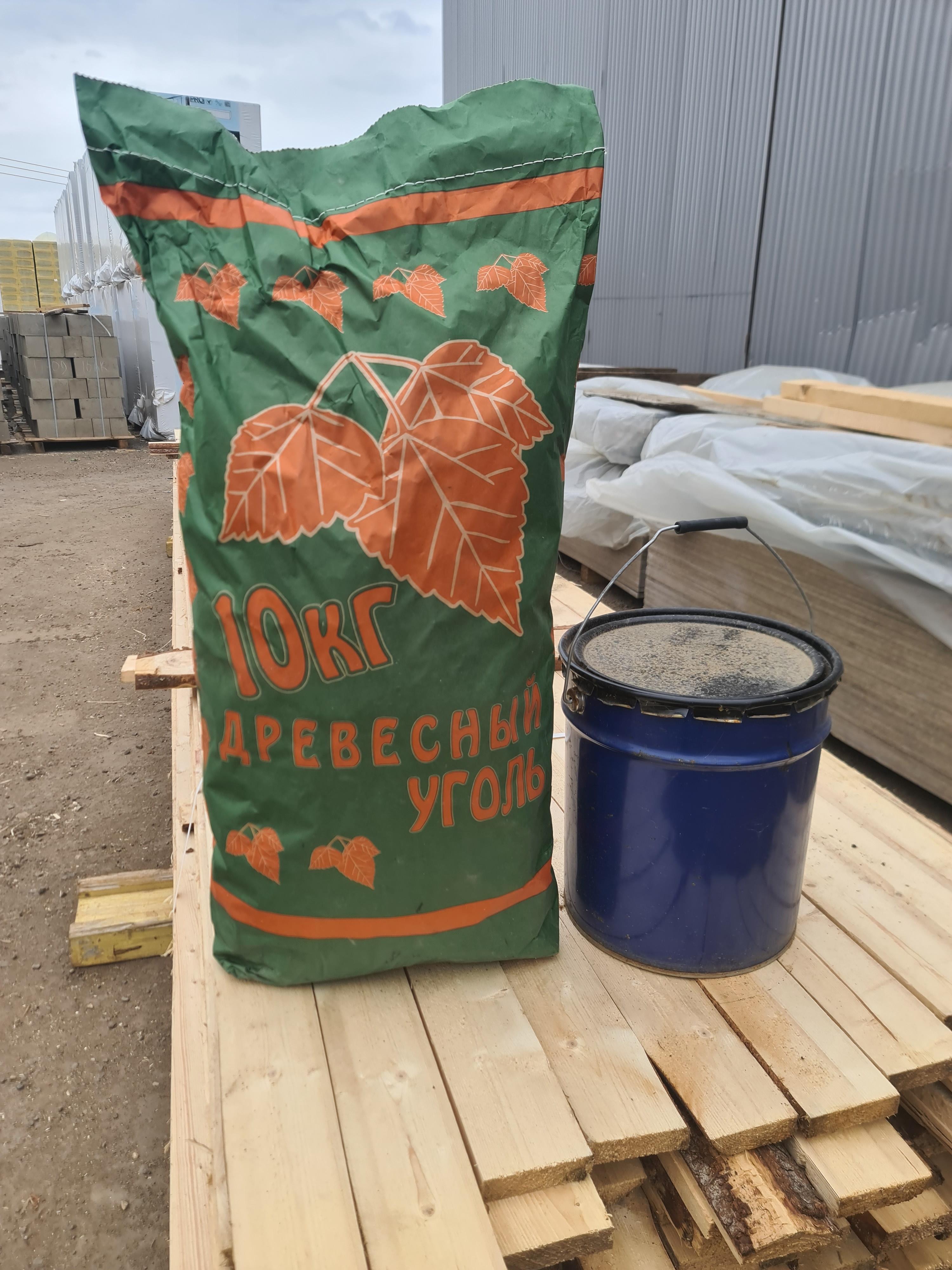 Древесный уголь 10 (9) кг